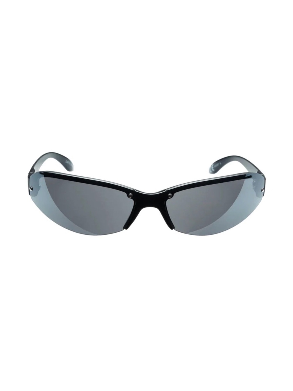 Icon Eyewear Black Wrap Sunglasses with Grey Lenses